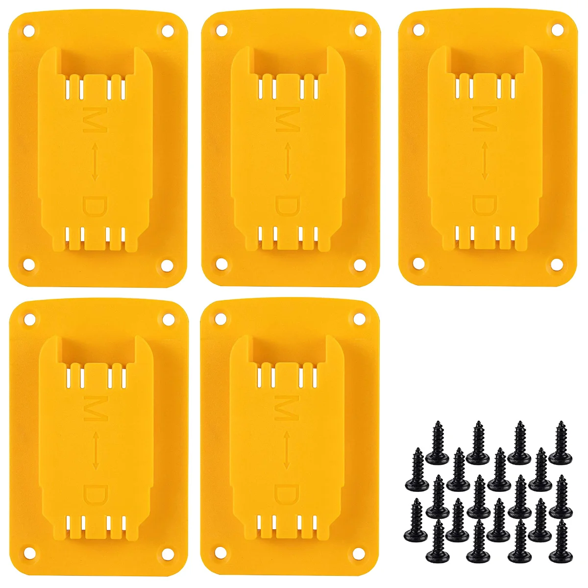 

5Pc Tool Mount Holder Plastic Electric Tool Battery Dock Mount Holder For Dewalt 14.4/18/20V Battery Tool Milwaukee M18 18V Tool