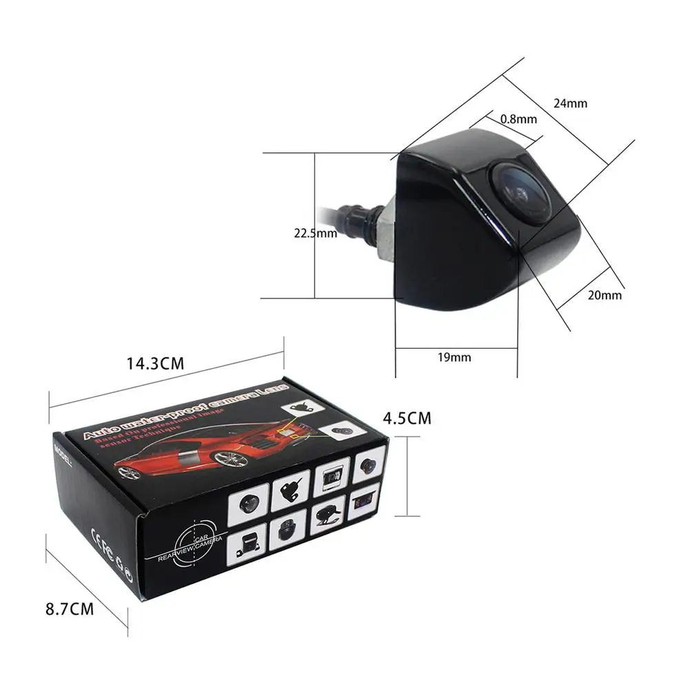 

Car AHD Camera 170 Degree Viewing Angle Metal Shell Reversing Rear View Camera Driving Recorder Parking Sensors For Car Dash Cam