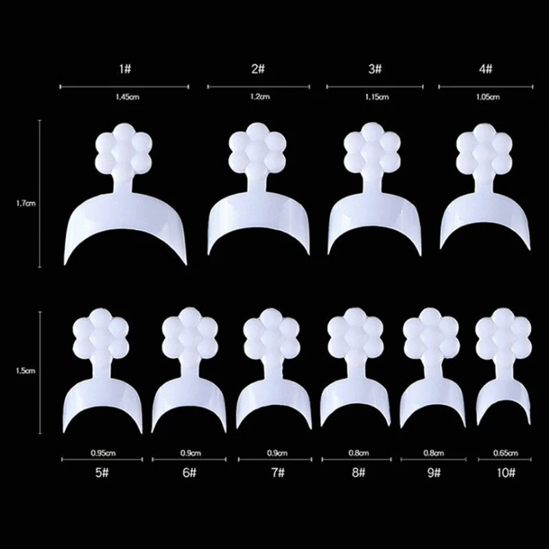 100 шт. короткие накладные ногти &quotФранцузский маникюр&quot стиль белый для