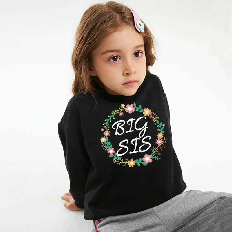 

Одежда для старшей сестры, одинаковые наряды для сестер, свитшот для младенцев, девочек, топы с длинным рукавом, хлопковая футболка