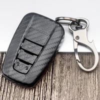 abs carbon fiber car key case cover for toyota camry prius rav4 chr corolla avalon land cruiser prado 2 3 4 button 2018 2019