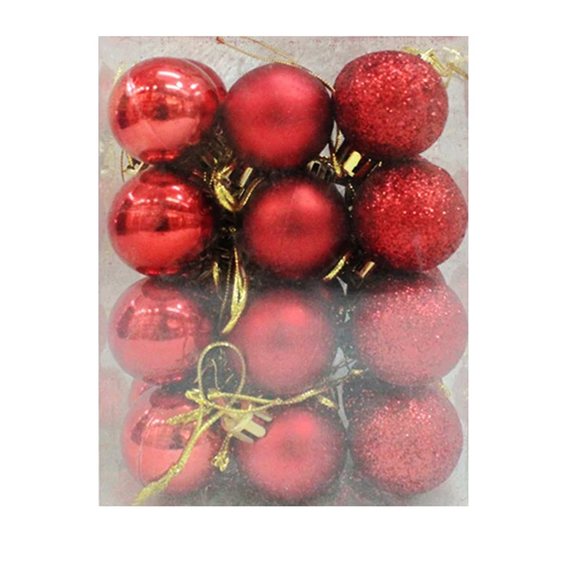 24 шт./лот 30 мм декоративный шар для рождественской елки дома рождественские