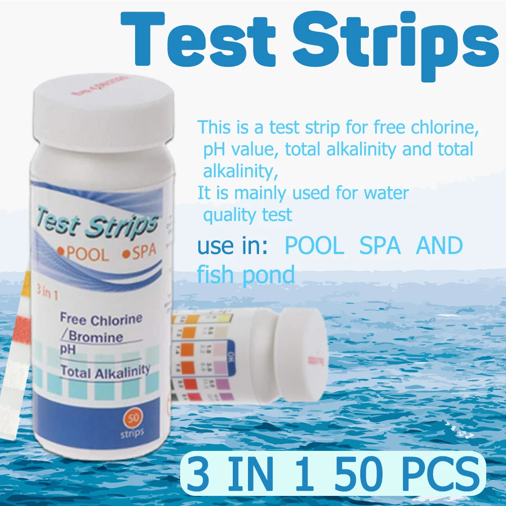Тест полоски 3 в 1 для определения качества воды 50 полосок|Индикаторная бумага| |