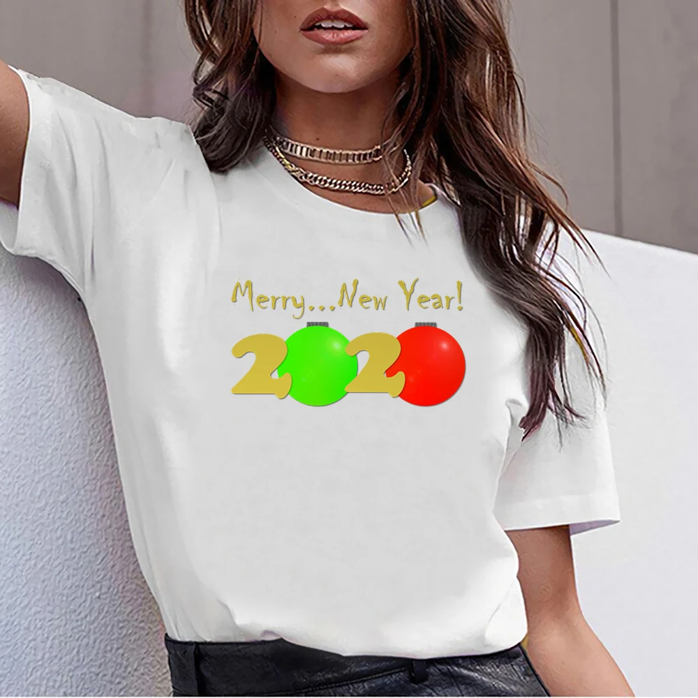 Женская короткая футболка merrynew year Humor White