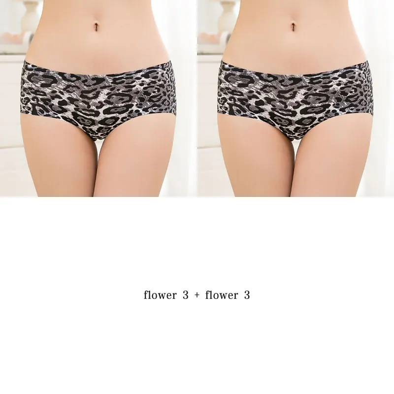 Option 6 2 шт сексуальное леопардовое нижнее белье для женщин M/L/XL низкая талия бесшовные ультра-тонкие комфортные трусики-брифы гладкая горячая распродажа - Цвет: Option 6