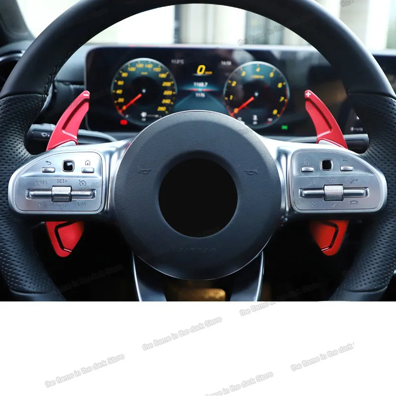 

Lsrtw2017 for Mercedes Benz A Class W177 A180 A200 Car Steering Wheel Shifting Pedal Trims Interior Accessories 2019 2020 2021