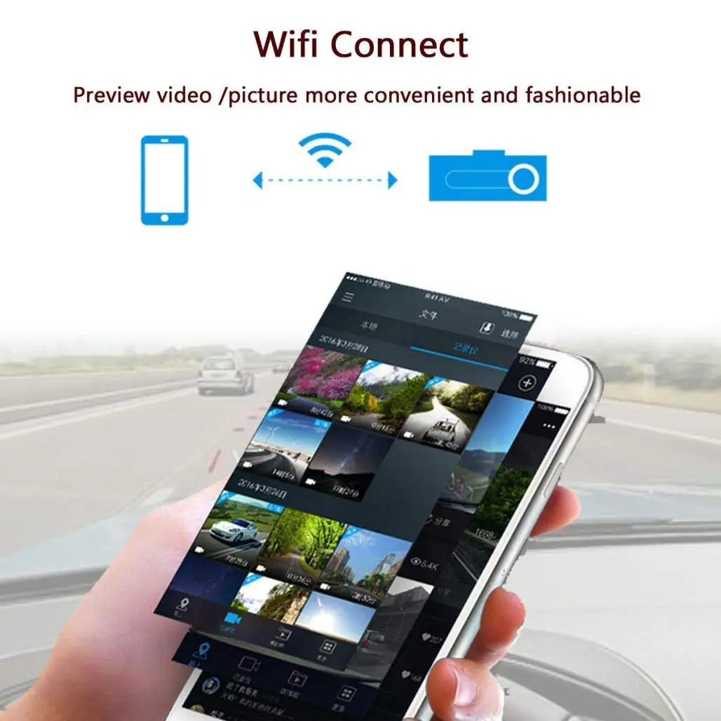 Мини-видеорегистратор для автомобиля 1080P Wi-Fi ночное видение | Автомобили и