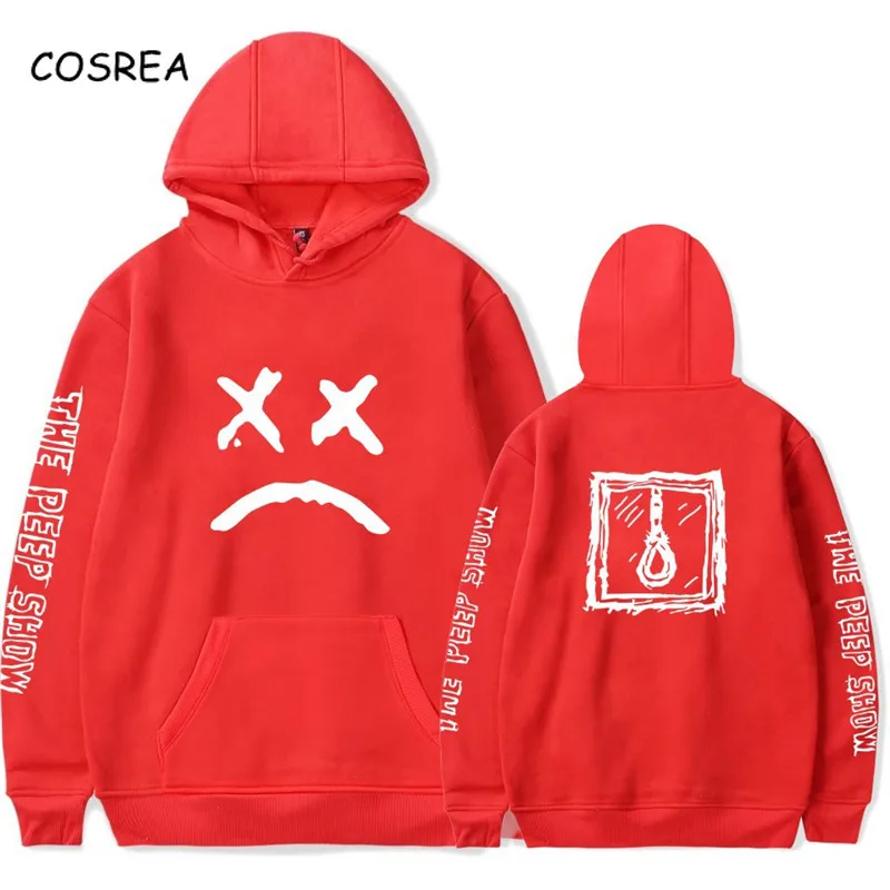 Lil Peep Забавный пуловер Lil Peep толстовки с принтом больших размеров для мужчин Повседневная Уличная Толстовка с длинным рукавом