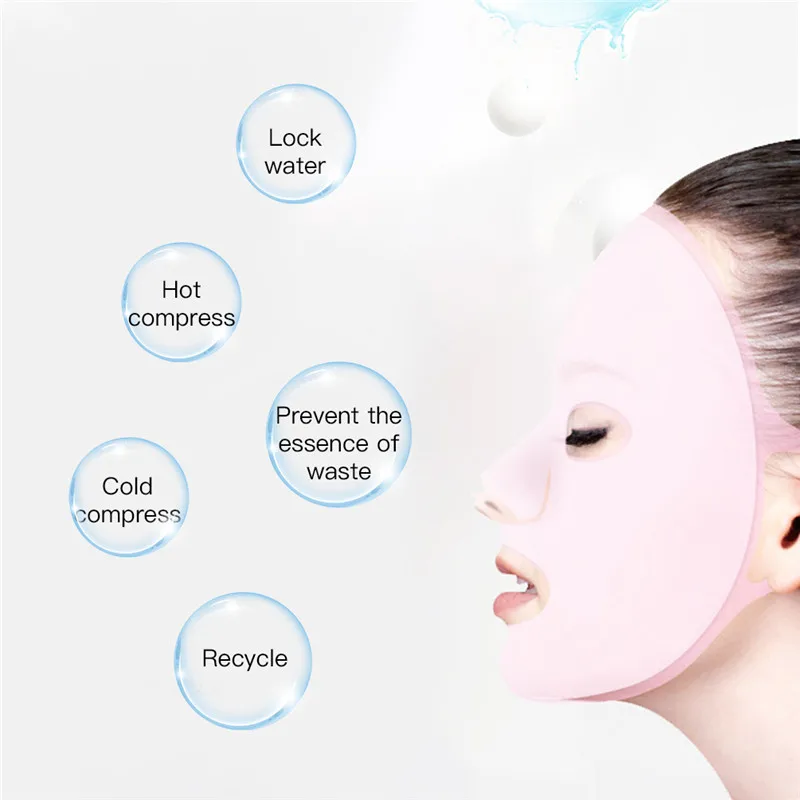 1 шт. силиконовая увлажняющая маска для лица многоразовая Водонепроницаемый