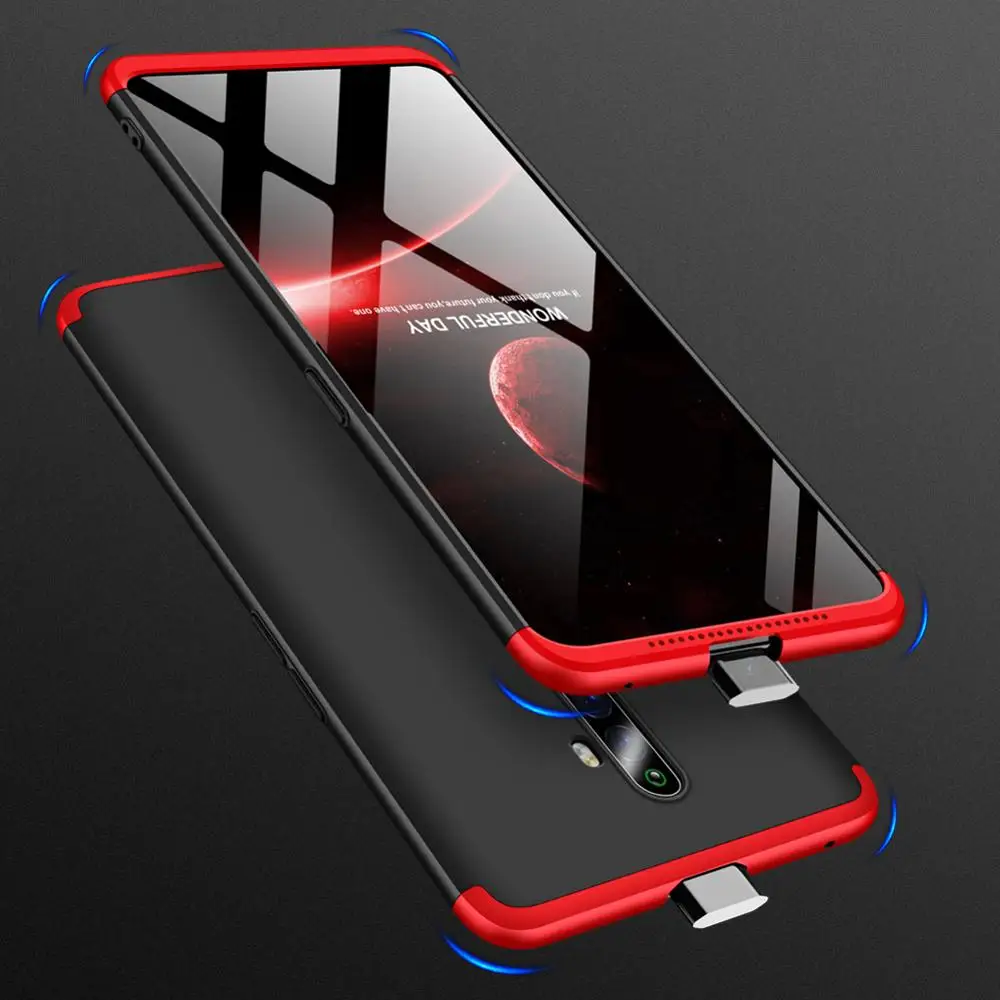 

Slim Case for OPPO Reno2Z 2F Case 360 Full Protection Anti-knock 3 in 1 Matte Hard PC Cover for OPPO Reno 2Z 2F Case Coque
