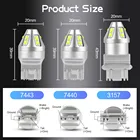 10 шт. T20 Led 7440 7443 3157 лампы W21W W215 Вт WY21W P27 7W Led 3030 чипы автоматического резервного копирования Led DRL лампы автомобилей сигнала поворота светильник 12V
