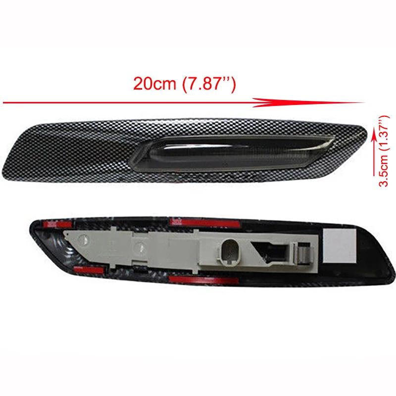 2x F10 стильная углеродная отделка СВЕТОДИОДНЫЙ боковой маркер светильник Тель