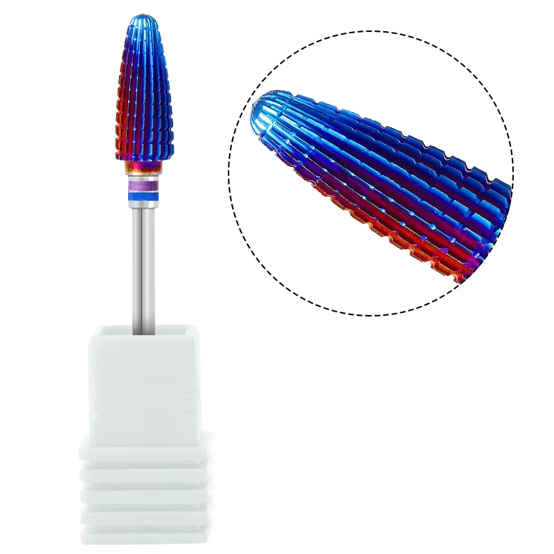 

3Types New Arrive 3/32" Tungsten Carbide Burrs Manicure Bits Blue Nail Drill Bit Drill Accessories Milling Cutter Nail Art Tools