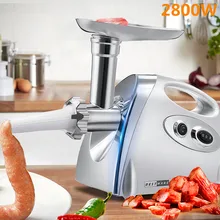 2800 Вт мощная электрическая мясорубка из нержавеющей стали, мясорубка для кухни, Домашняя колбаса, мясорубка, сонифер, сверхмощная
