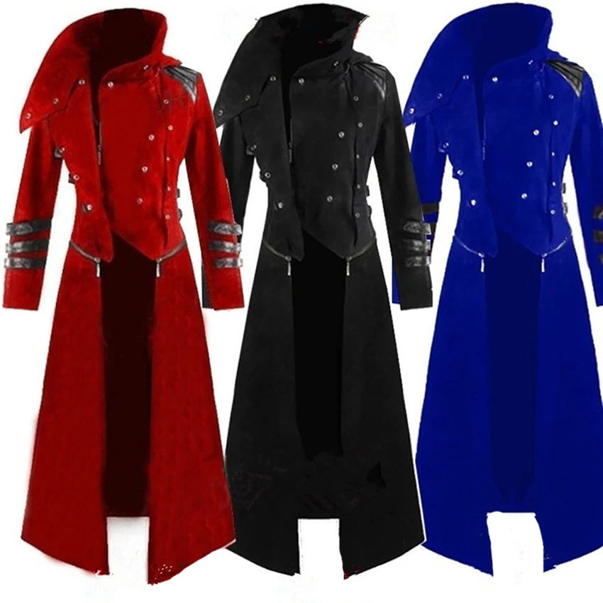 Ретро Мужское пальто осень зима Хэллоуин вечерние мужские костюмы сценический