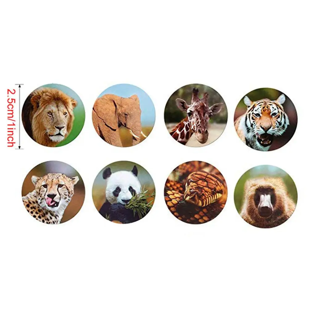 Зоопарк Животные этикетка наклейки декоративные этикетки животный принт (из