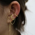 Новые простые золотые металлические серьги-клипсы для женщин без пирсинга