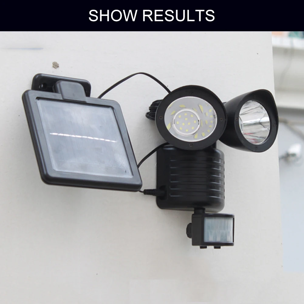 22 светодиодный светильник на солнечных батареях двойной прожектор лампа