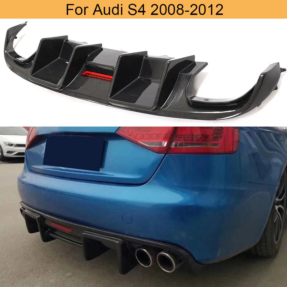 

Carbon Fiber Rear Bumper Diffuser Lip Spoiler for Audi S4 2008 - 2012 Car Rear Bumper Diffuser Lip Spoiler Protector