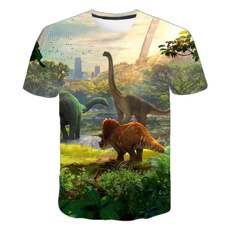 

Summer 3D Animal T-Shirt Kids Fun Casual Dinosaur T-Shirt Kids Boys Girls Clothes Cool T-Shirt Tops Tee Animal World 4T-14T