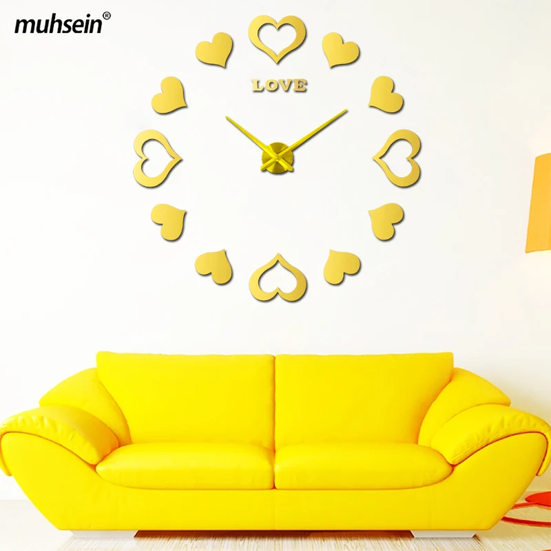Muhsein 2021 современный дизайн настенные часы украшения дома наклейки на стену