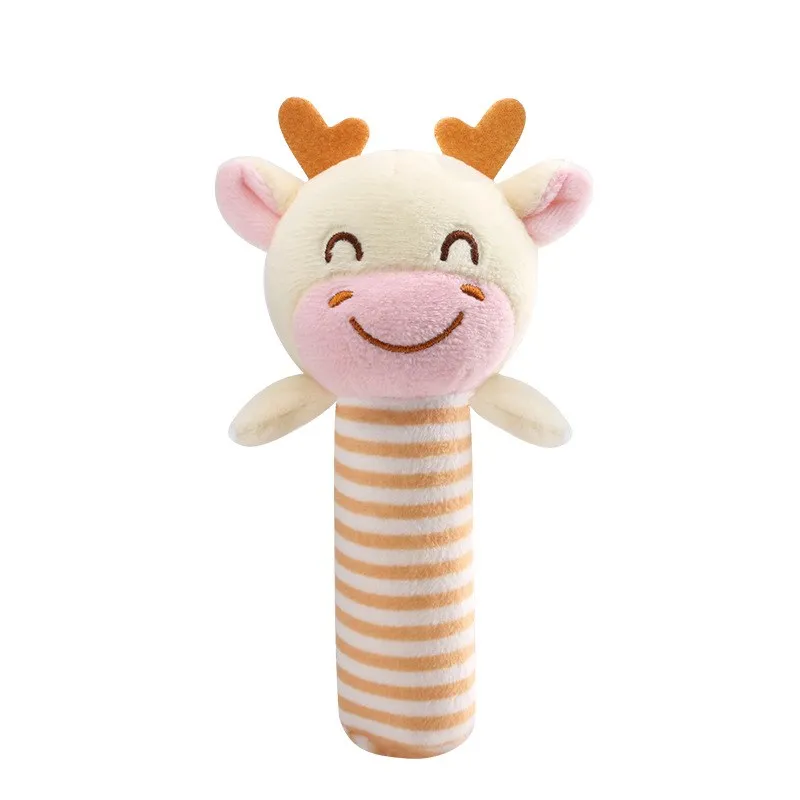 

Infant Baby Plush Stuffed Toys Cartoon Appease Doll Soft Handbell Animal Rattles Toy Children's Educational Sleeping Toy Gift