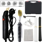 100 Вт сварочный пистолет, пластиковый сварочный аппарат, горячий степлер с плоским наконечником, Электрический паяльник, 305 шт., сварочные гвозди