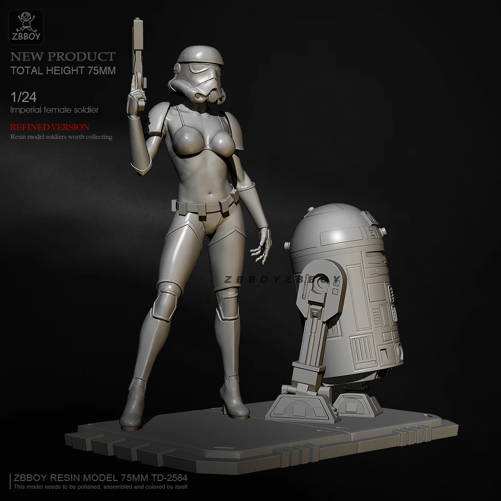 

H120mm 1/24 Resin model kits figure DIY toy self-assembled TD-2684