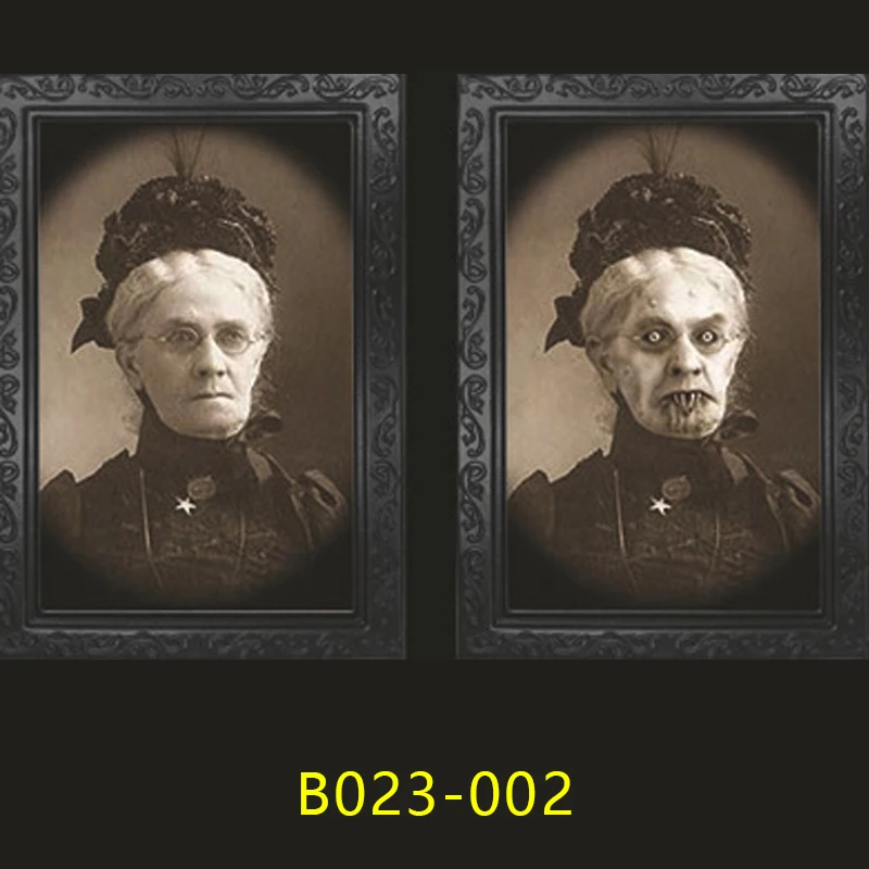 B023-002 Страшный Хэллоуин бар дом с привидениями 3D Изменение лица художественная картина рамка сценическое украшение реквизит гостиная живопись Fd - Цвет: B023-002
