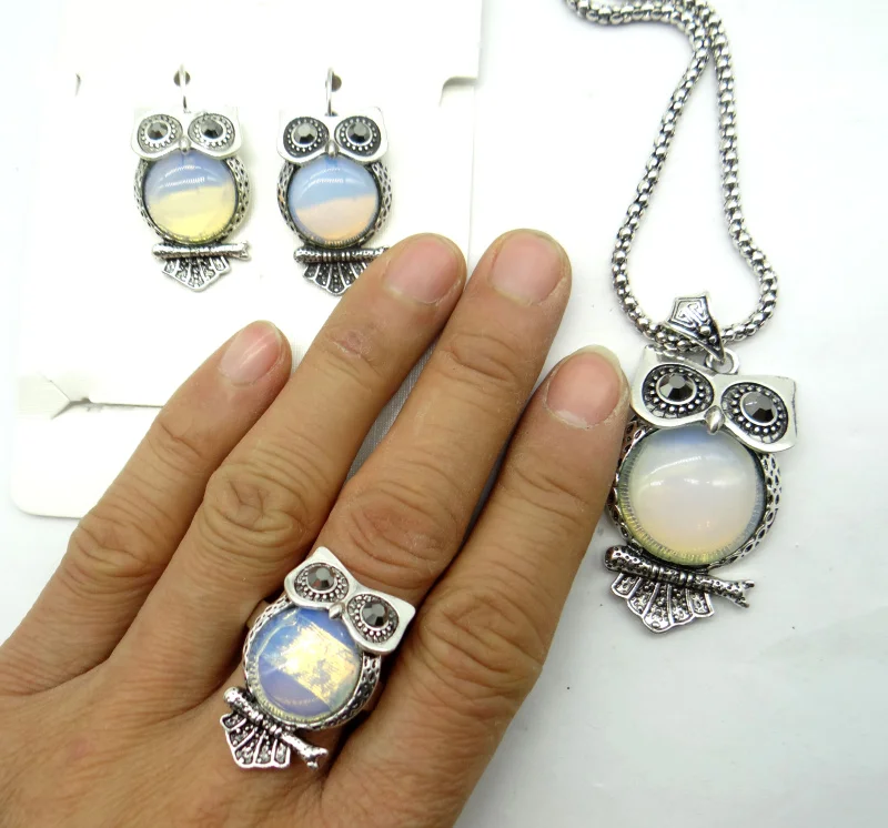 Кольцо и ожерелье из натурального камня с бирюзовым кварцем | Украшения