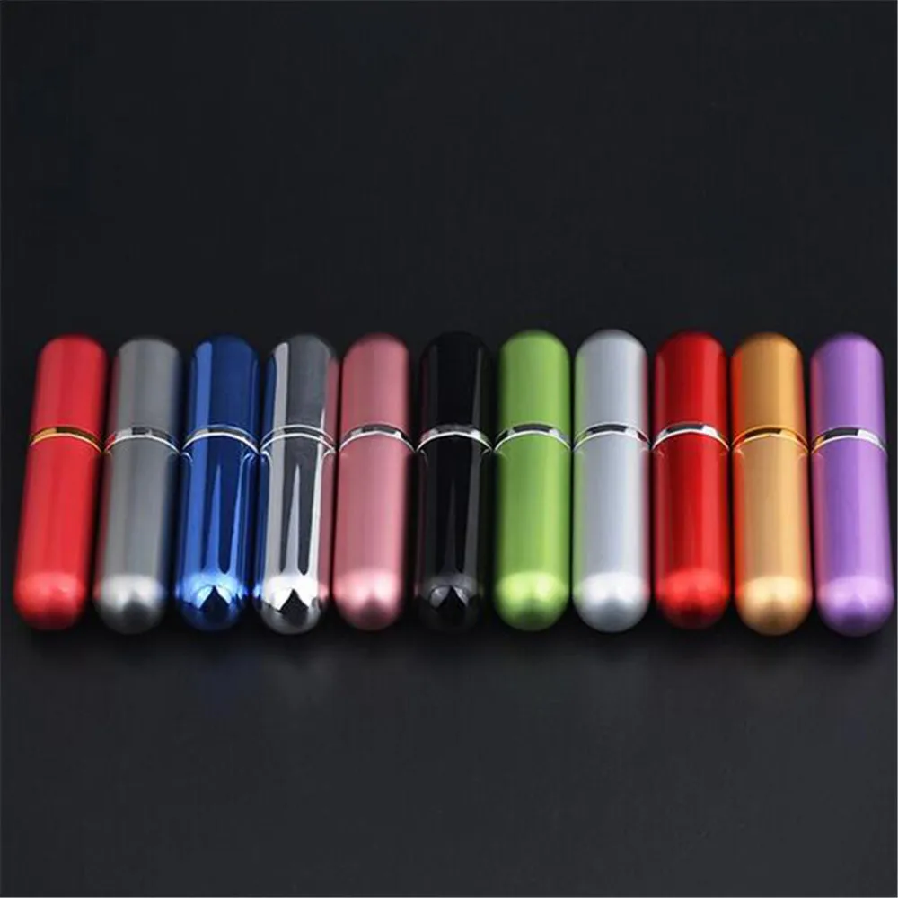 

1Pcs 5ml Portable Refillable Bottles Empty Perfume Spray Bottle 7 Colors For Choice High Quality Glass Cosmetic Containers