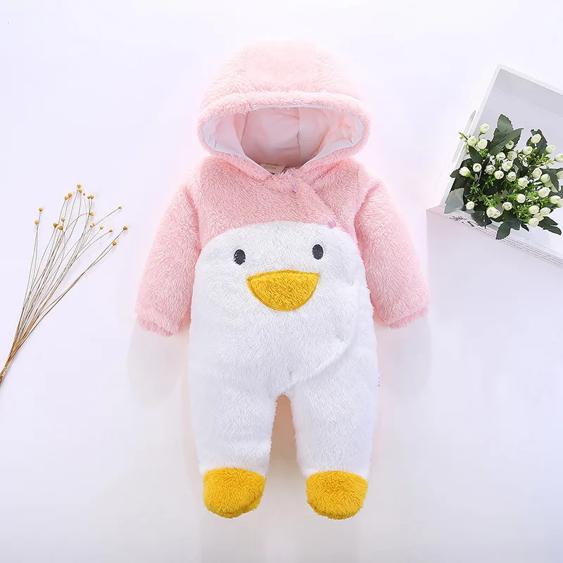 Baby winter clothes suit christmas plush baby onesie Girl boys Ha Yi panda rabbit penguin animal costume Hooded newborn jumpsuit | Детская