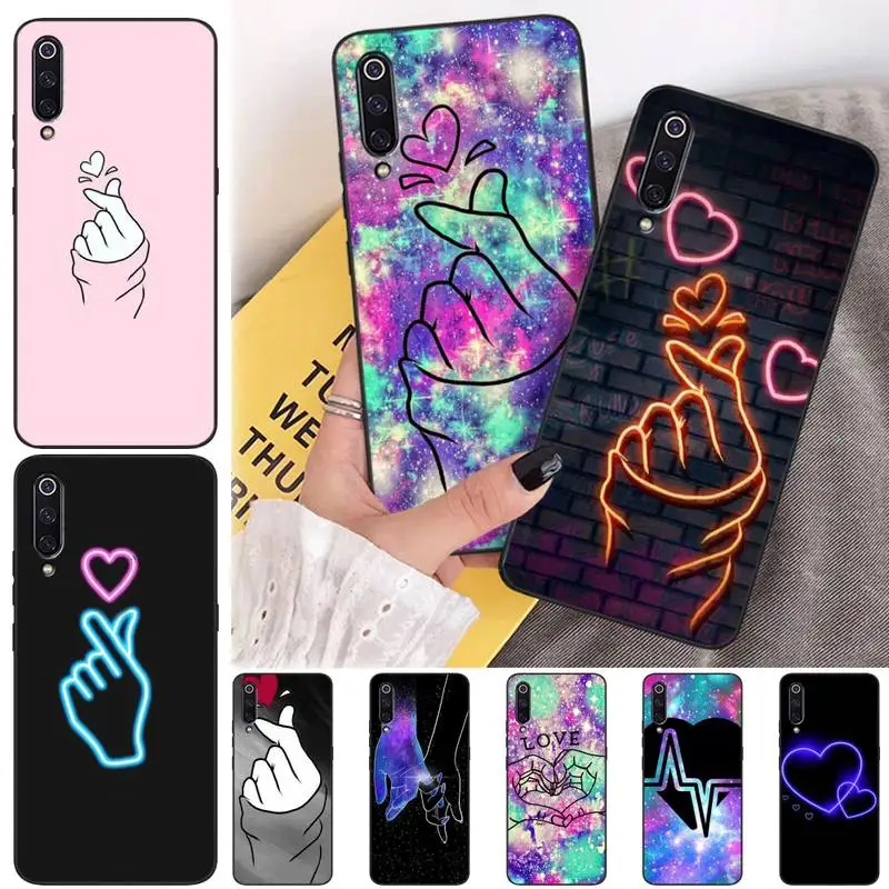Мягкий силиконовый чехол для телефона с сердечком Love on the finger kpop из ТПУ xiaomi mi 8 9 8SE