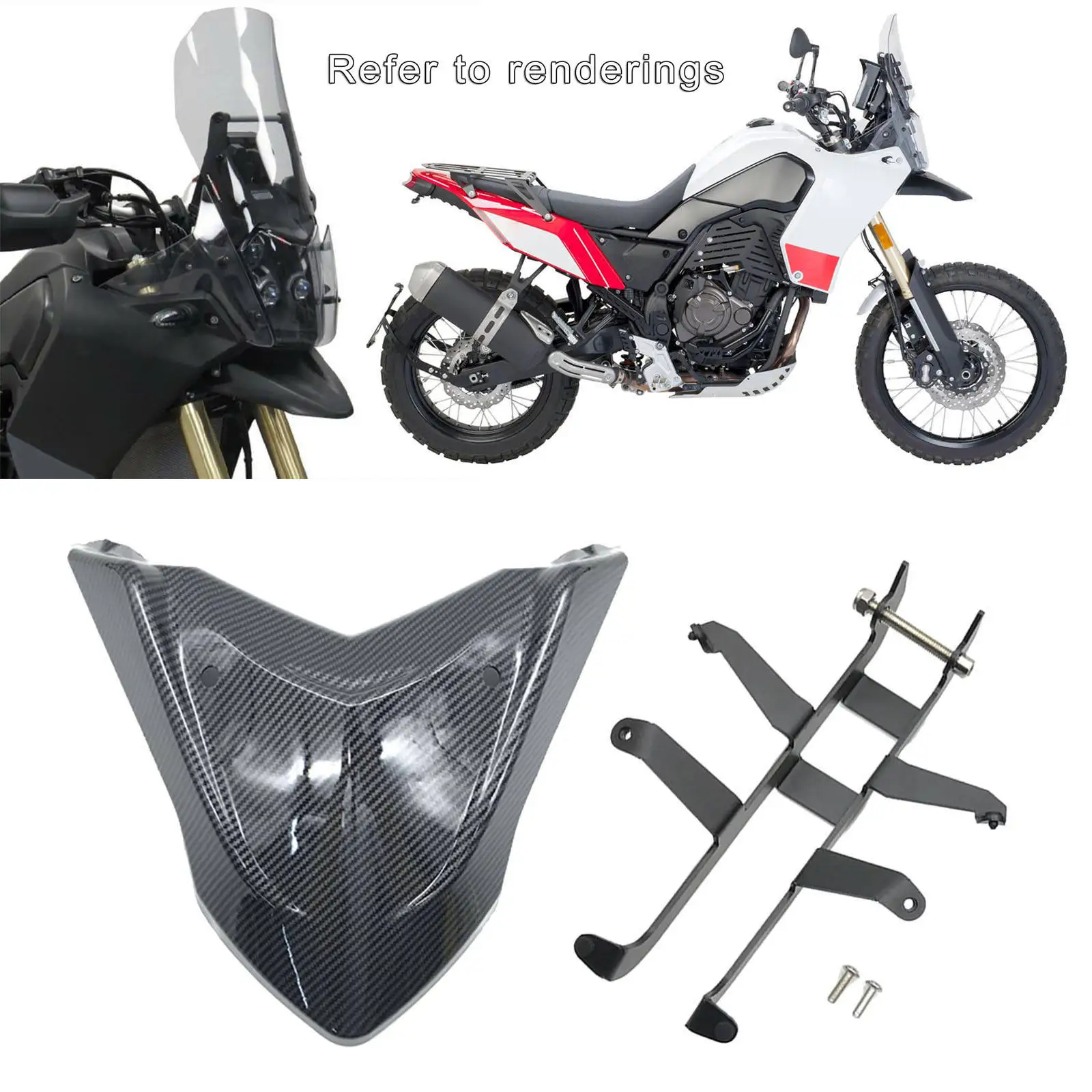 

Удлинитель капота, Аксессуары для мотоцикла, брызговик, конусный удлинитель для носа, чехол для Yamaha Tenere 700 2019 2021