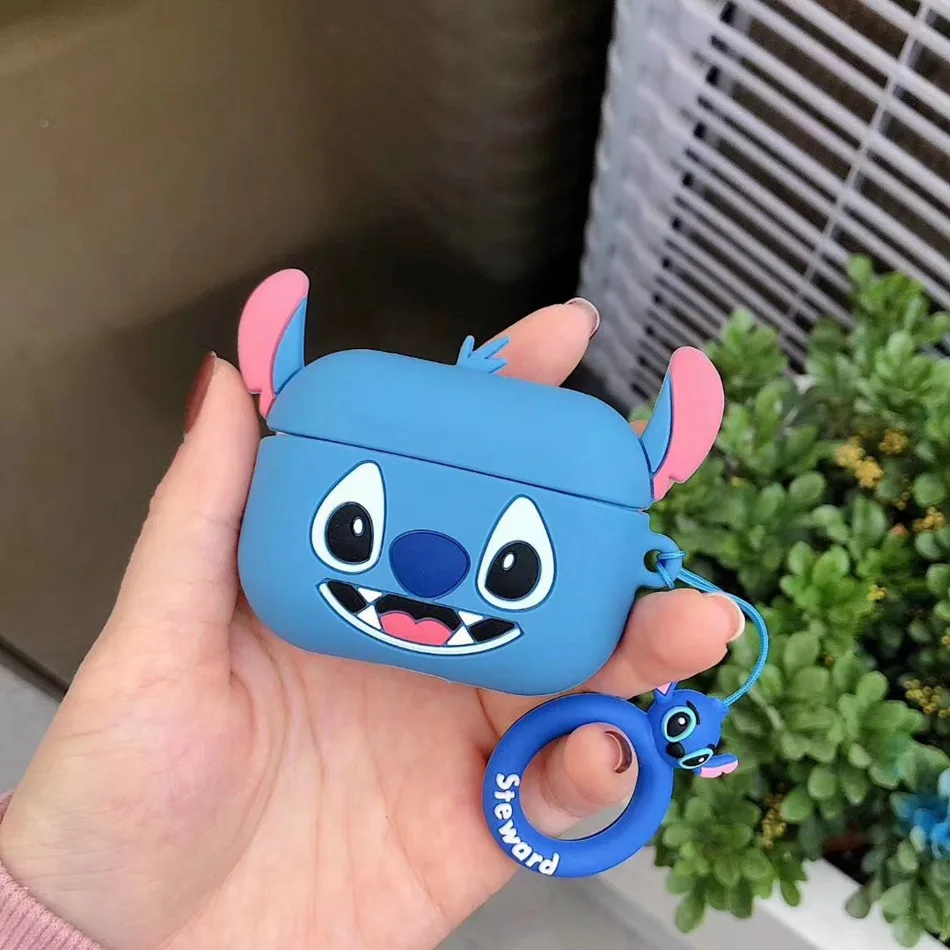 Чехол для наушников Airpods Pro силиконовый чехол красивое с медведем и собакой