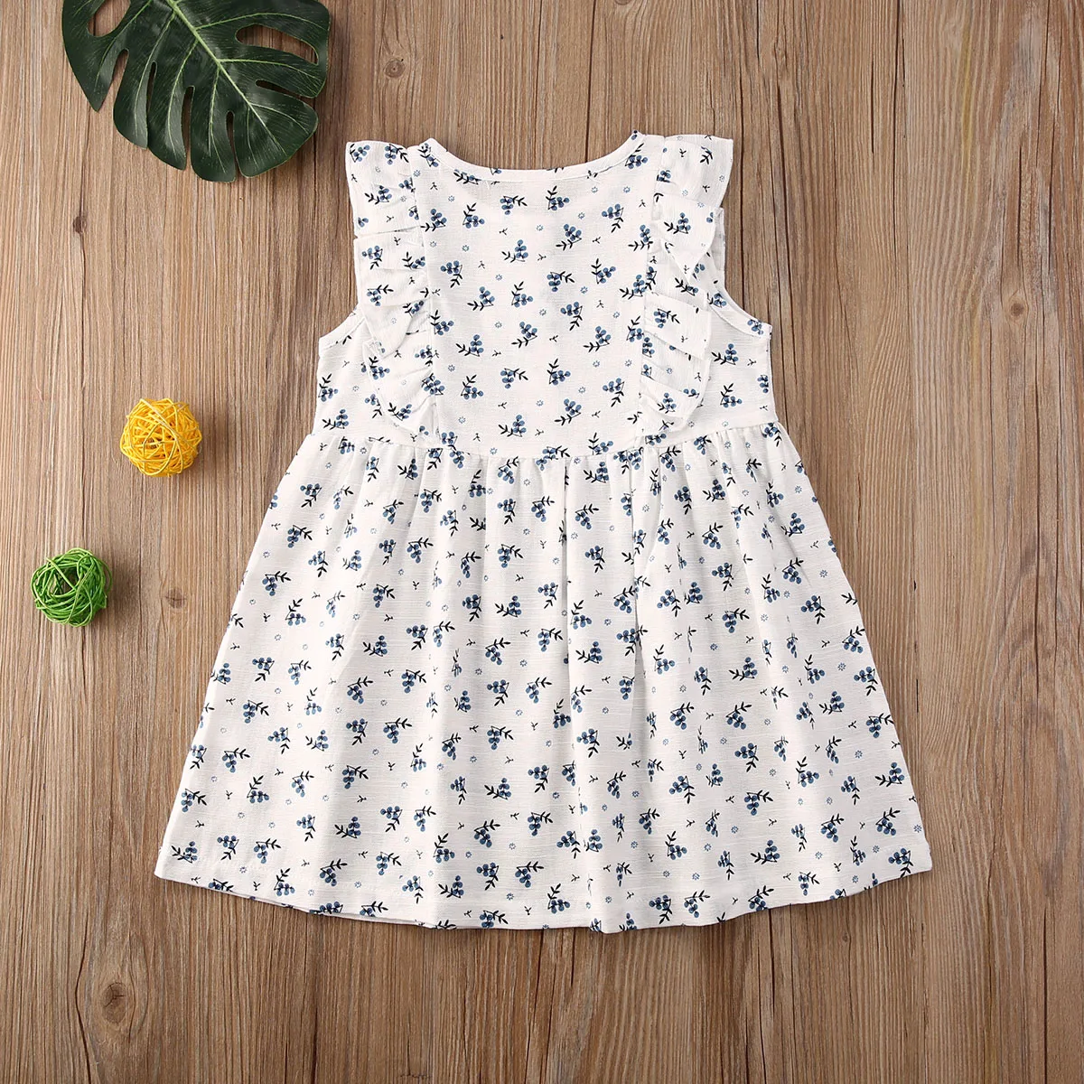 Милая летняя детская одежда для маленьких девочек платье принцессы без рукавов