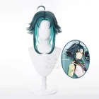 Парик из игры аниме Genshin Impact Project, парик Xiao Guardian Yasha из смешанных Зеленых Волос для косплея, ролевая игра, искусственные волосы на Хэллоуин, 40 см