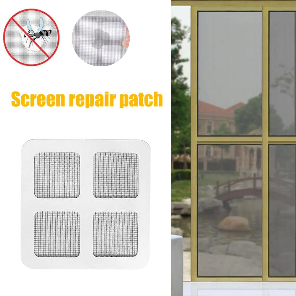 

3/6pcs Window Screen Repair Stickers Window Net Anti-Mosquito Mesh Sticky Wires Patch Repair Window Screen Wall Patch Stickers
