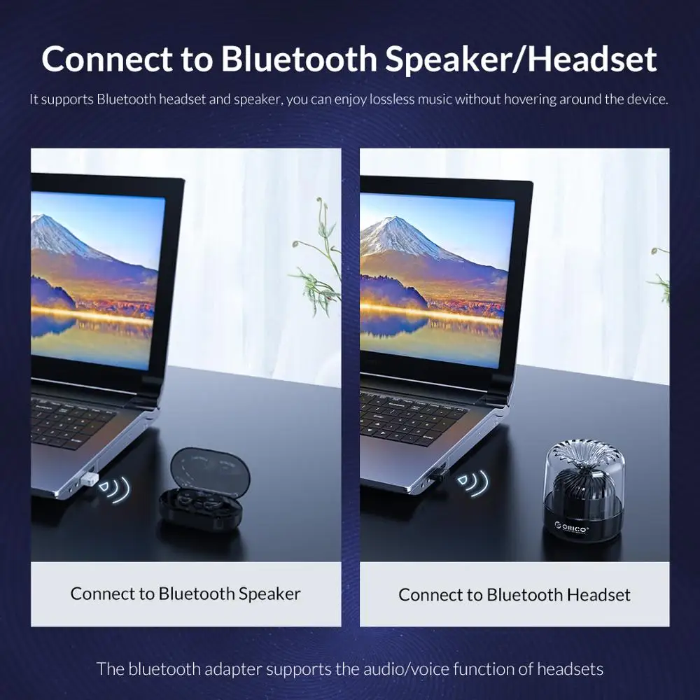 Беспроводной USB Bluetooth адаптер ORICO 5 0 4 для компьютерного динамика мыши музыкальный
