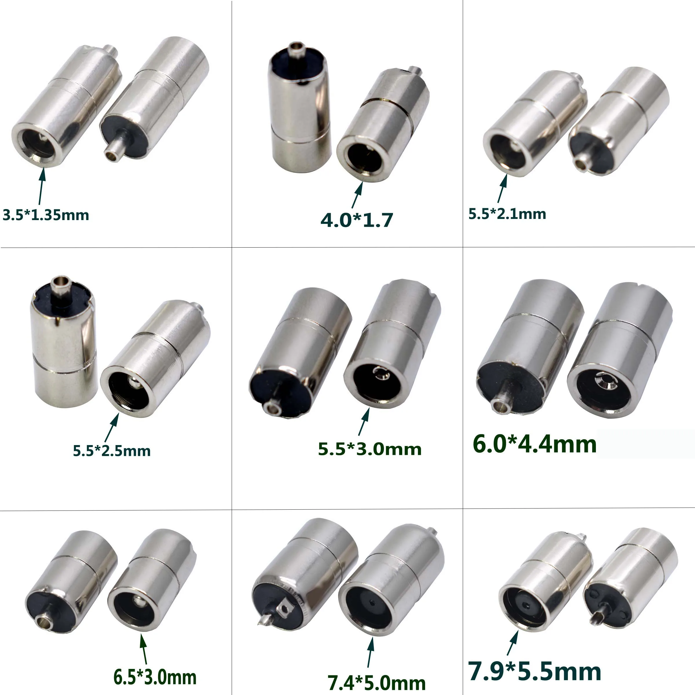 EClyxun 1 шт. Разъем питания постоянного тока 5 х2 1/6 х3. 0 мм/7 4x5. мм/5 мм/6 х4. 4 мм/3 х1.