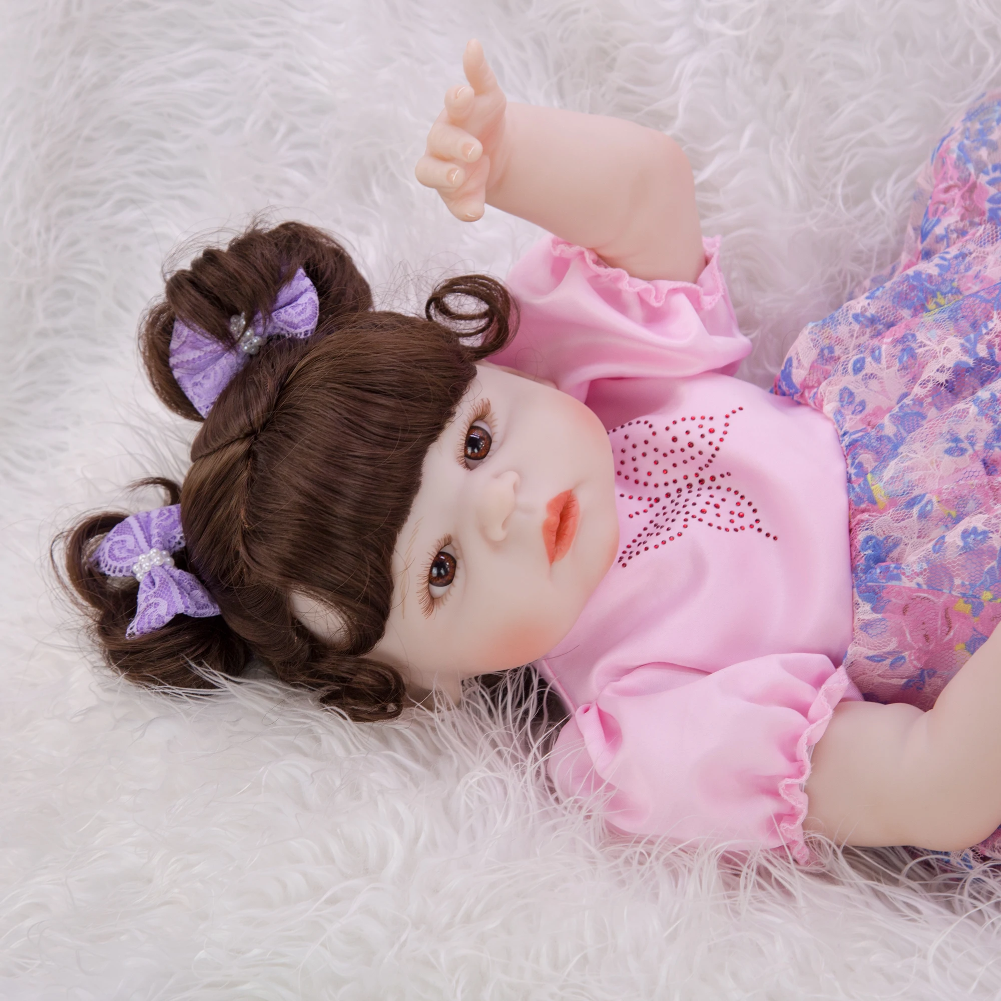 KEIUMI фантазия Принцесса Кукла Reborn игрушка 23 дюймов Полностью винил тело Baby куклы