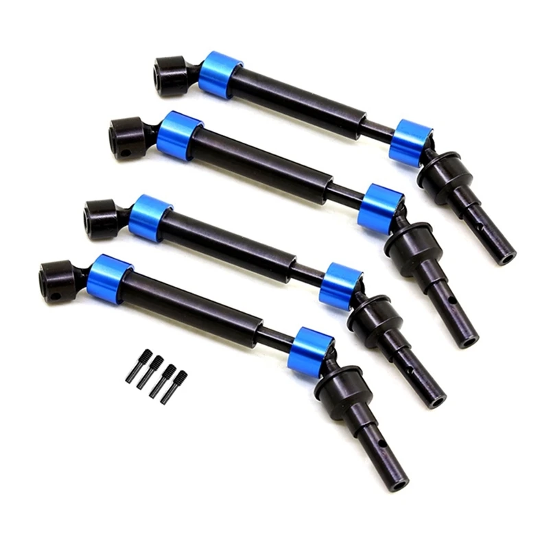 

4Pcs Hard Steel CVD Joint Drive Shaft Axle Upgrade Accessories for Traxxas 1/10 E-Revo Summit E-Maxx RC Car