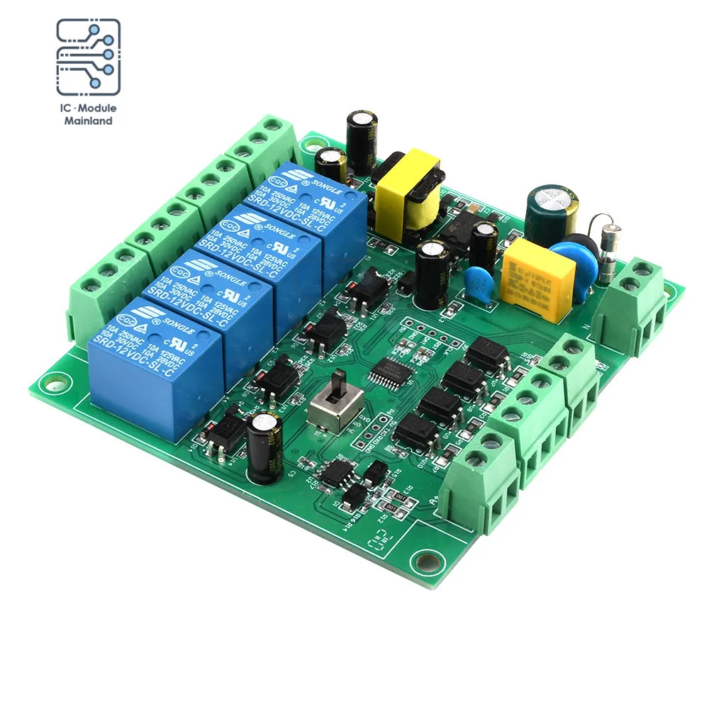AC220V 4-Channel Relay Module Modbus RTU Support RS485/TTL UART Interface 9600bps For Digital Quantity Detection Power Control |