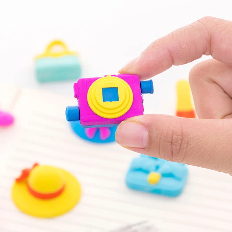 Набор ластиков для девочек 4 шт. креативные резинки в стиле мультфильмов подарок