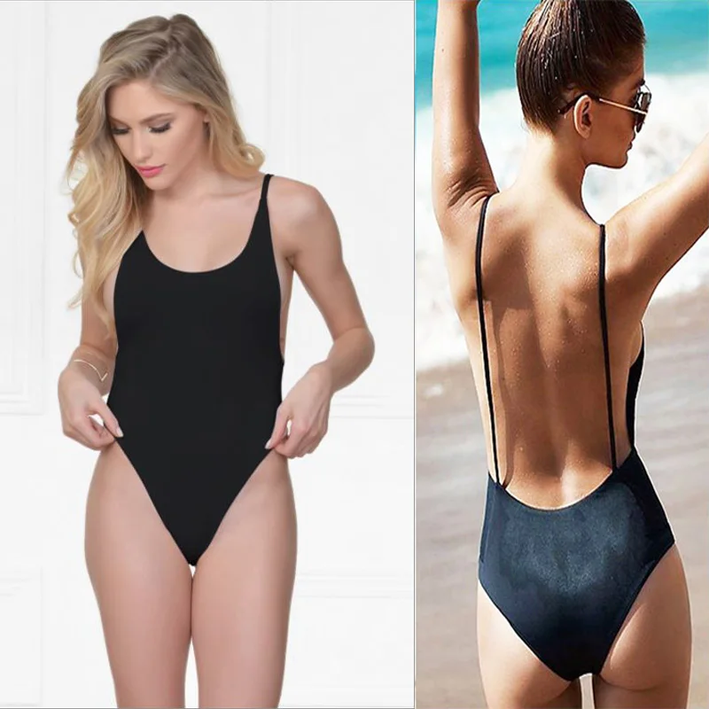 Женский слитный купальник однотонный большого размера XXXL пляжная одежда с