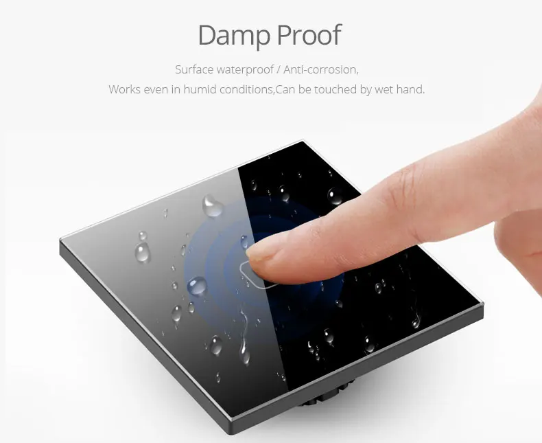 220V 1/2/3 светодиодный лампы светильник переключатель Сенсорный экран Сенсор Стекло настенный сенсорный выключатель встраиваемые Управление Панель модуль стандарта ЕС, США, Великобритании Стандартный