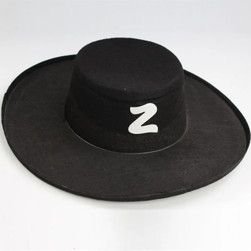 Маска Зорро из фильма шляпа для косплея Хэллоуина маскарадный костюм реквизит