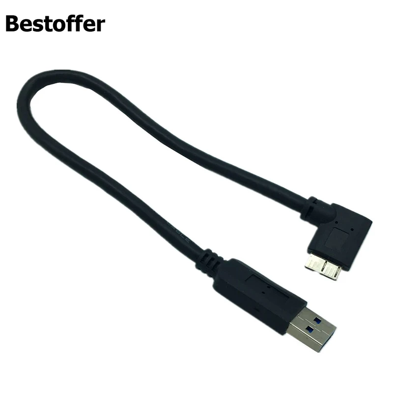 Кабель передачи данных для цифровой камеры USB 3 0 A к Micro B штекер 90 градусов левый