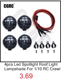 Светодиодный прожектор Rooflight 125 мм для 1/10 RC автомобиль гусеничные TRX4 D90 D110 осевой scx10 90046 RC4WD CC01 мустанга