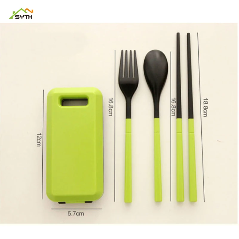 ABS пластиковые столовые приборы набор из трех предметов портативный дорожный